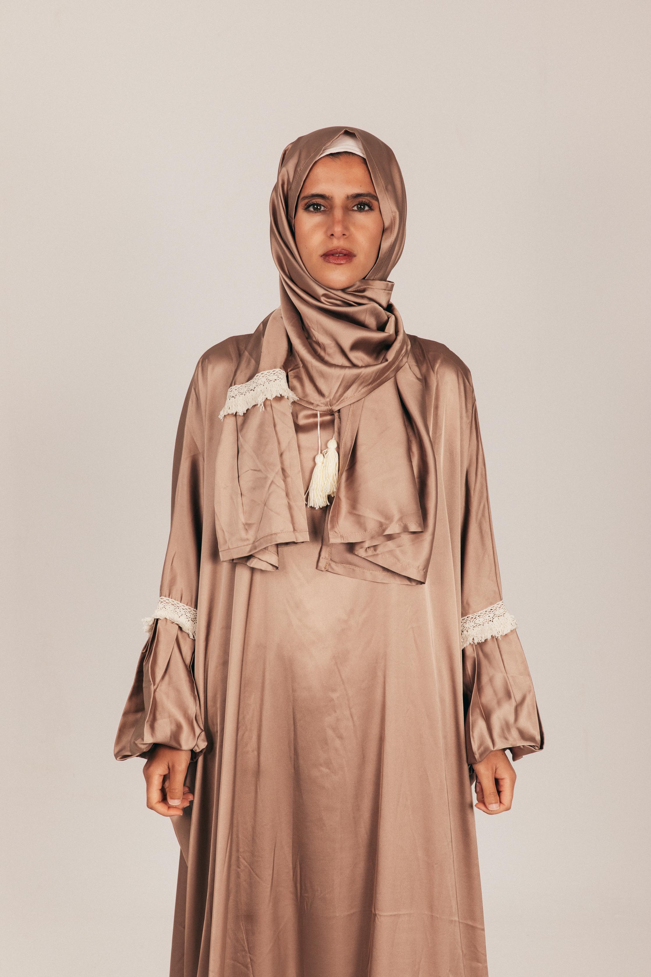 Café Satin Prayer Wear with Scarf