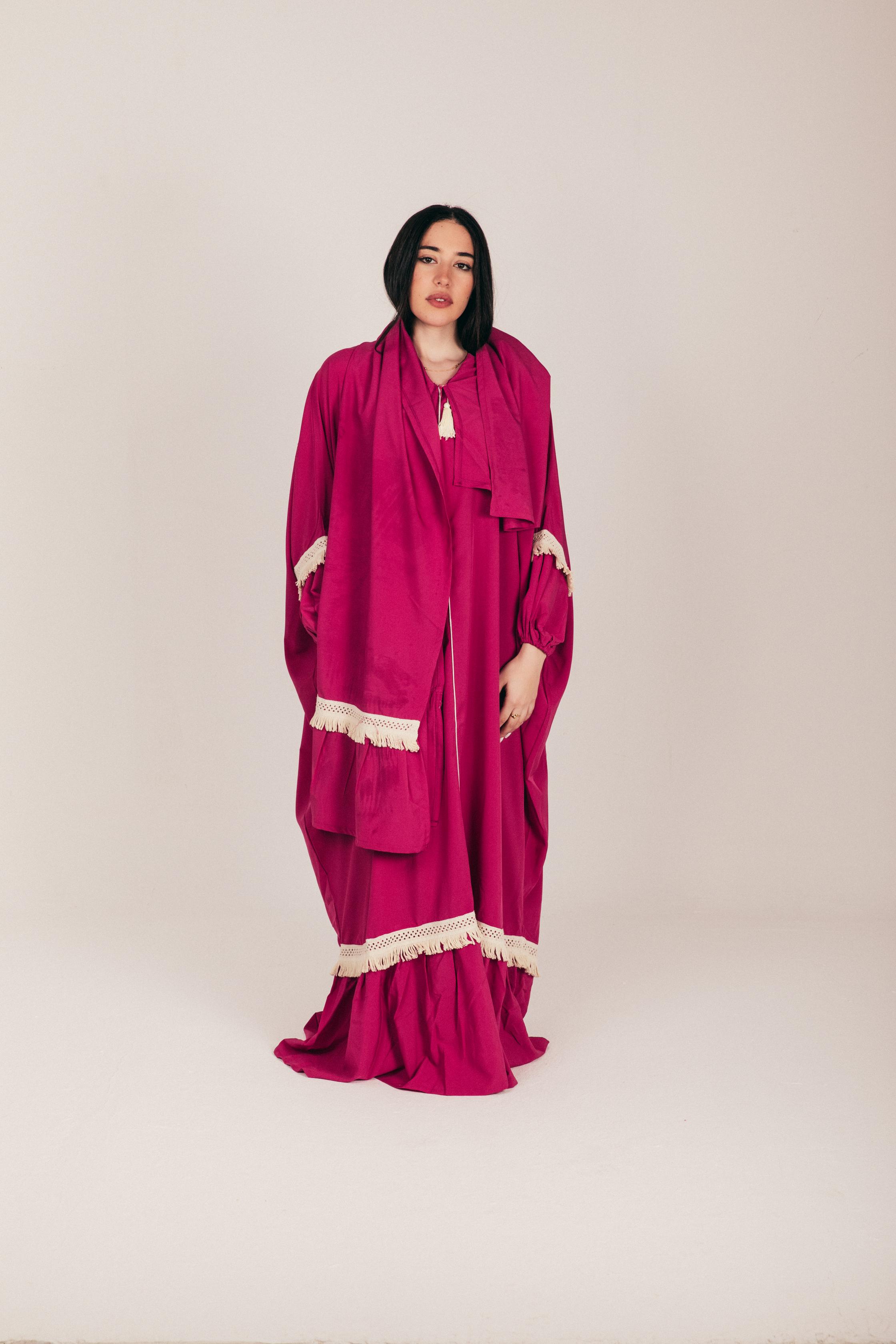 Fuchsia Soft Prayer Wear with Scarf