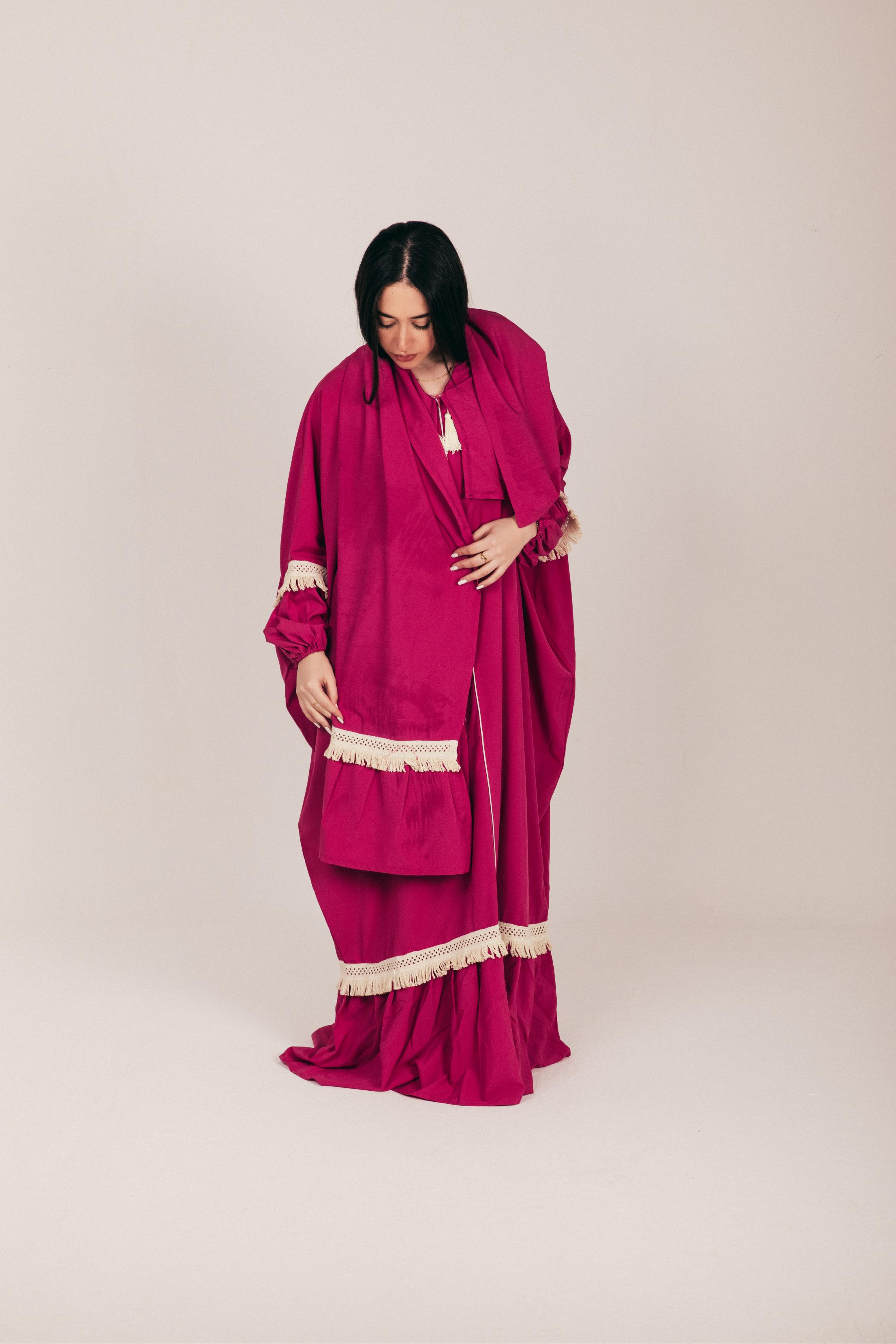 Fuchsia Soft Prayer Wear with Scarf
