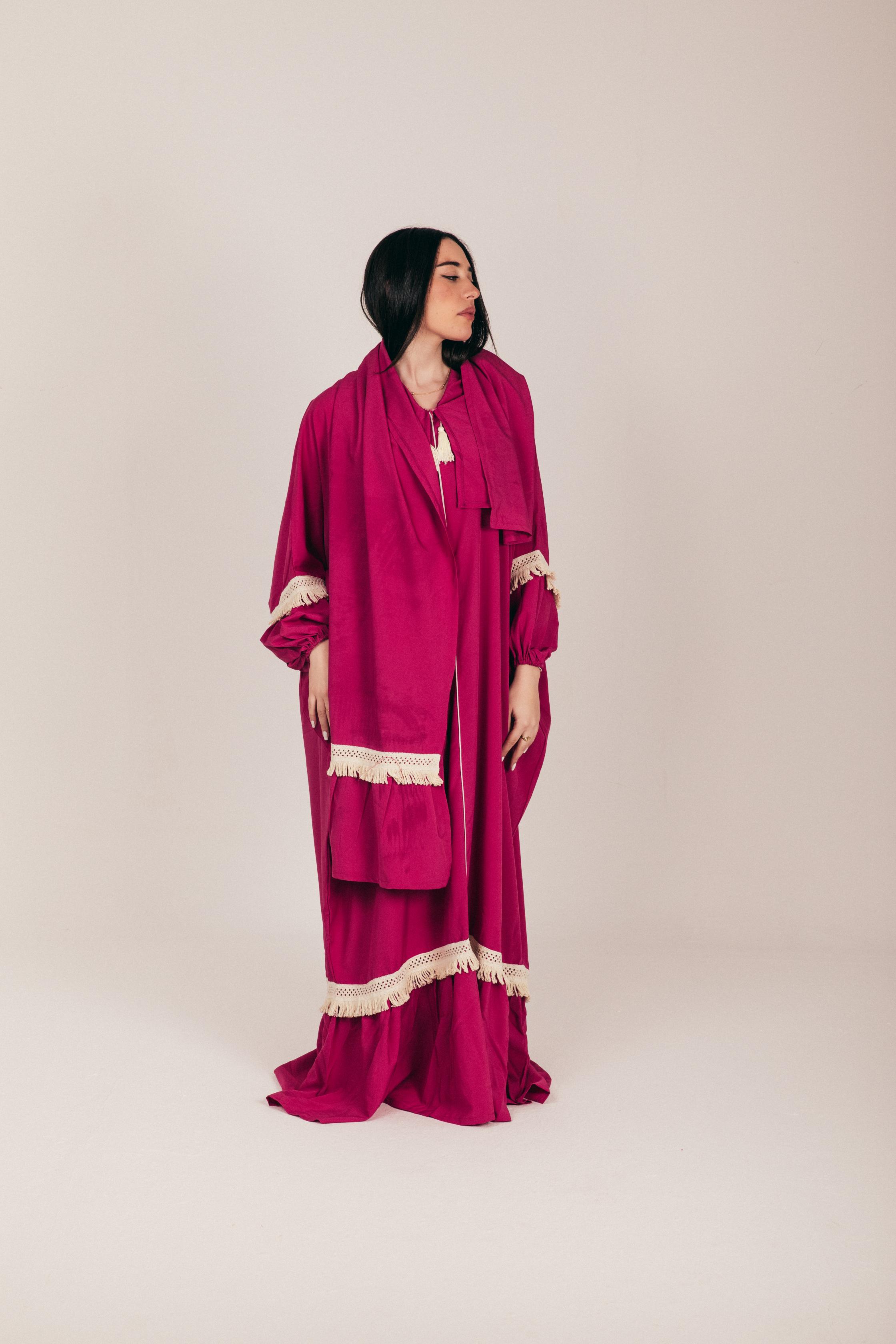 Fuchsia Soft Prayer Wear with Scarf