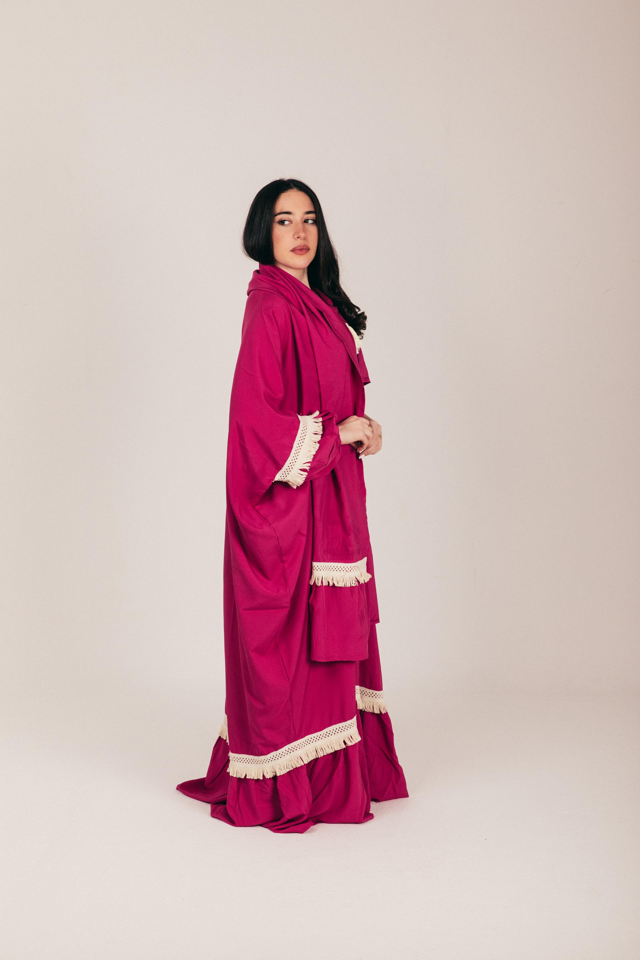 Fuchsia Soft Prayer Wear with Scarf