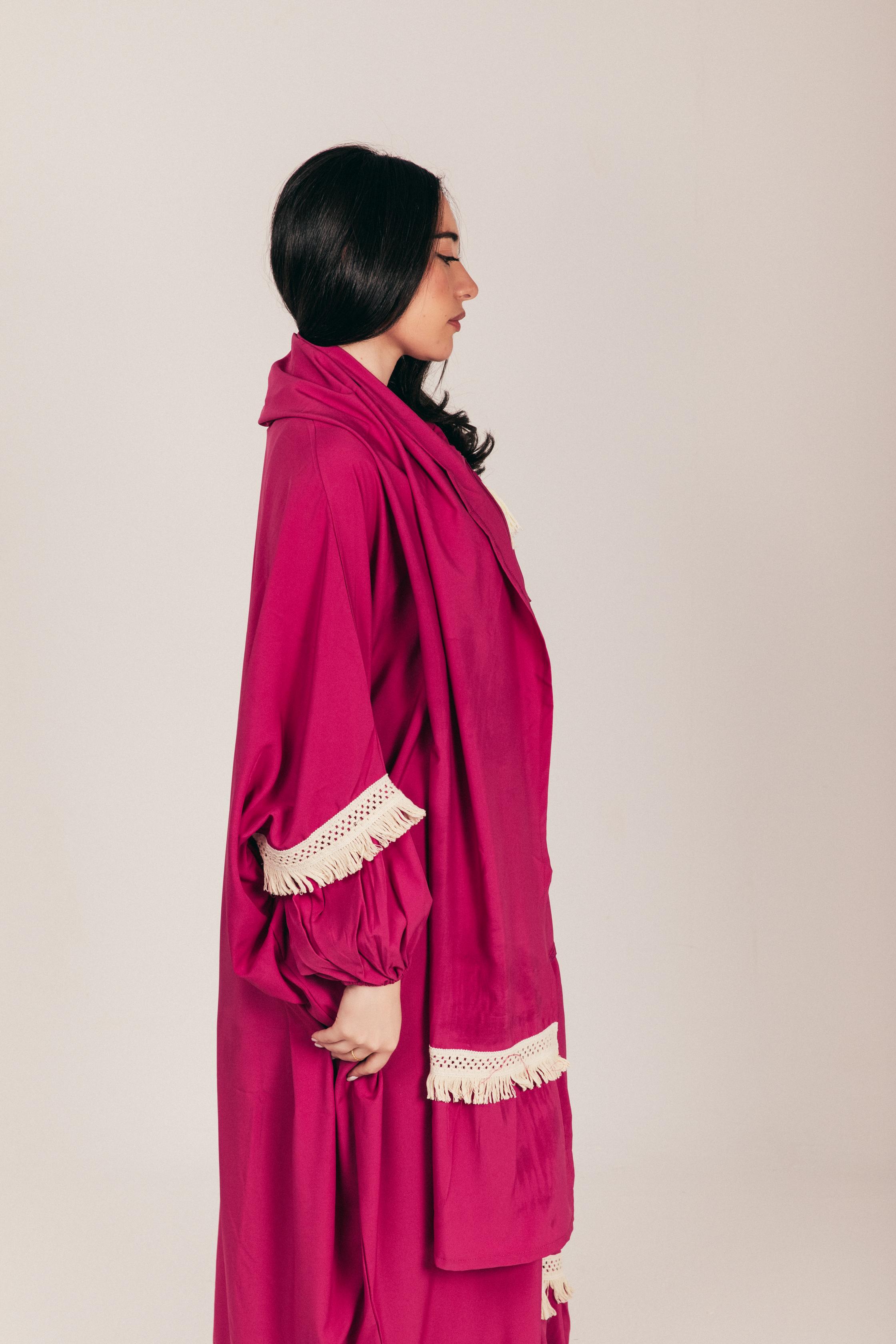 Fuchsia Soft Prayer Wear with Scarf