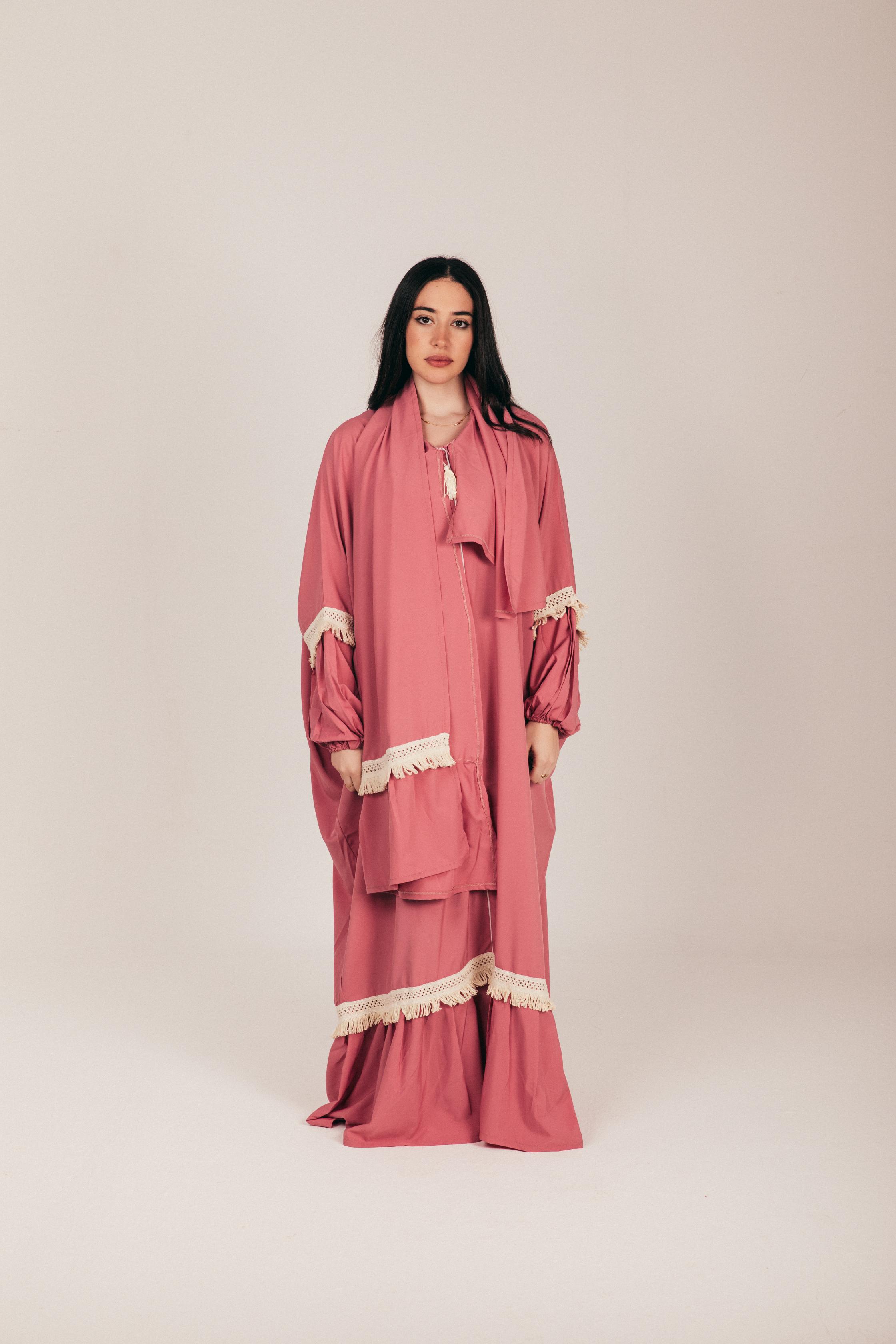 Pink Blush Soft Prayer Wear with Scarf