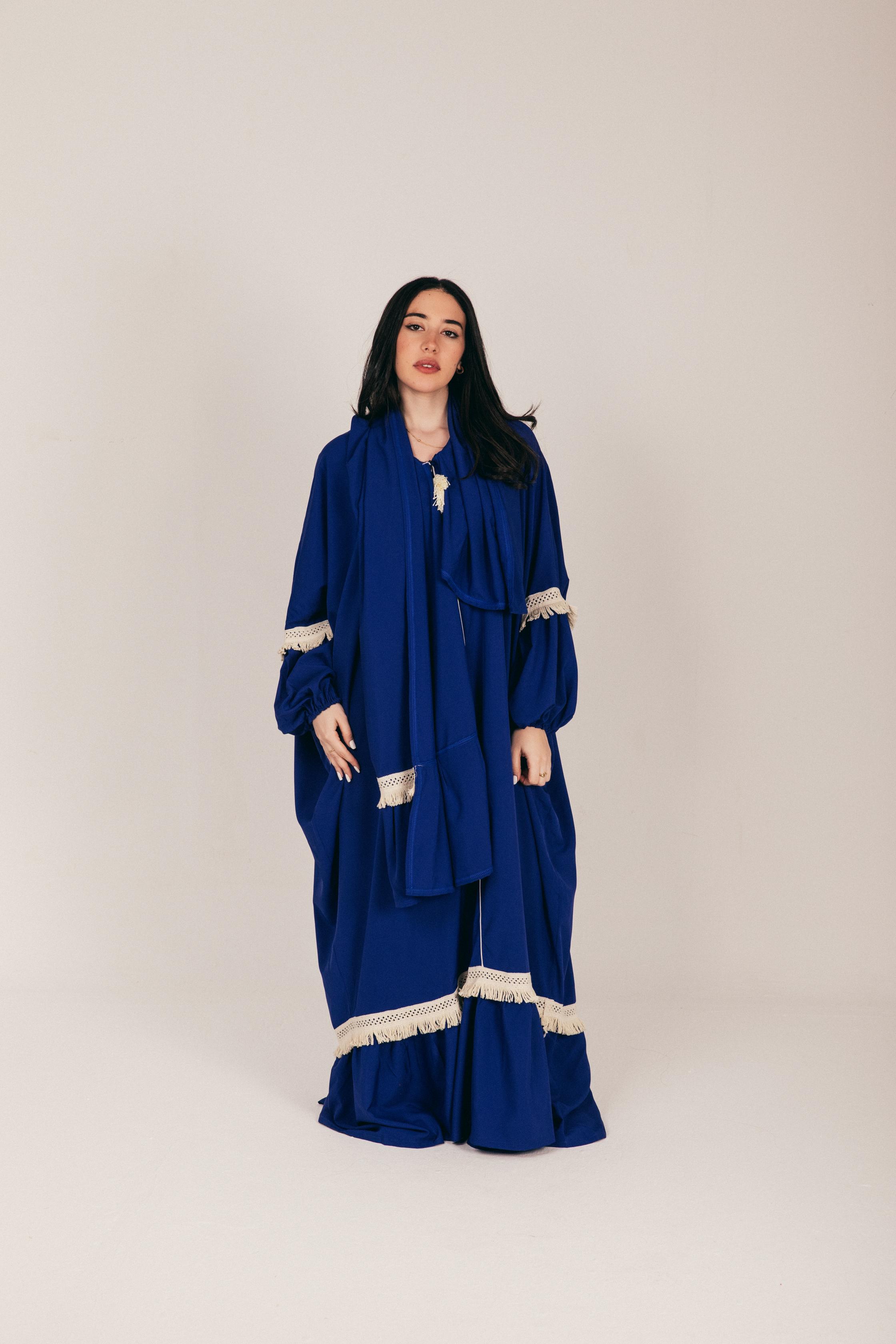 Royal Blue Soft Prayer Wear with Scarf