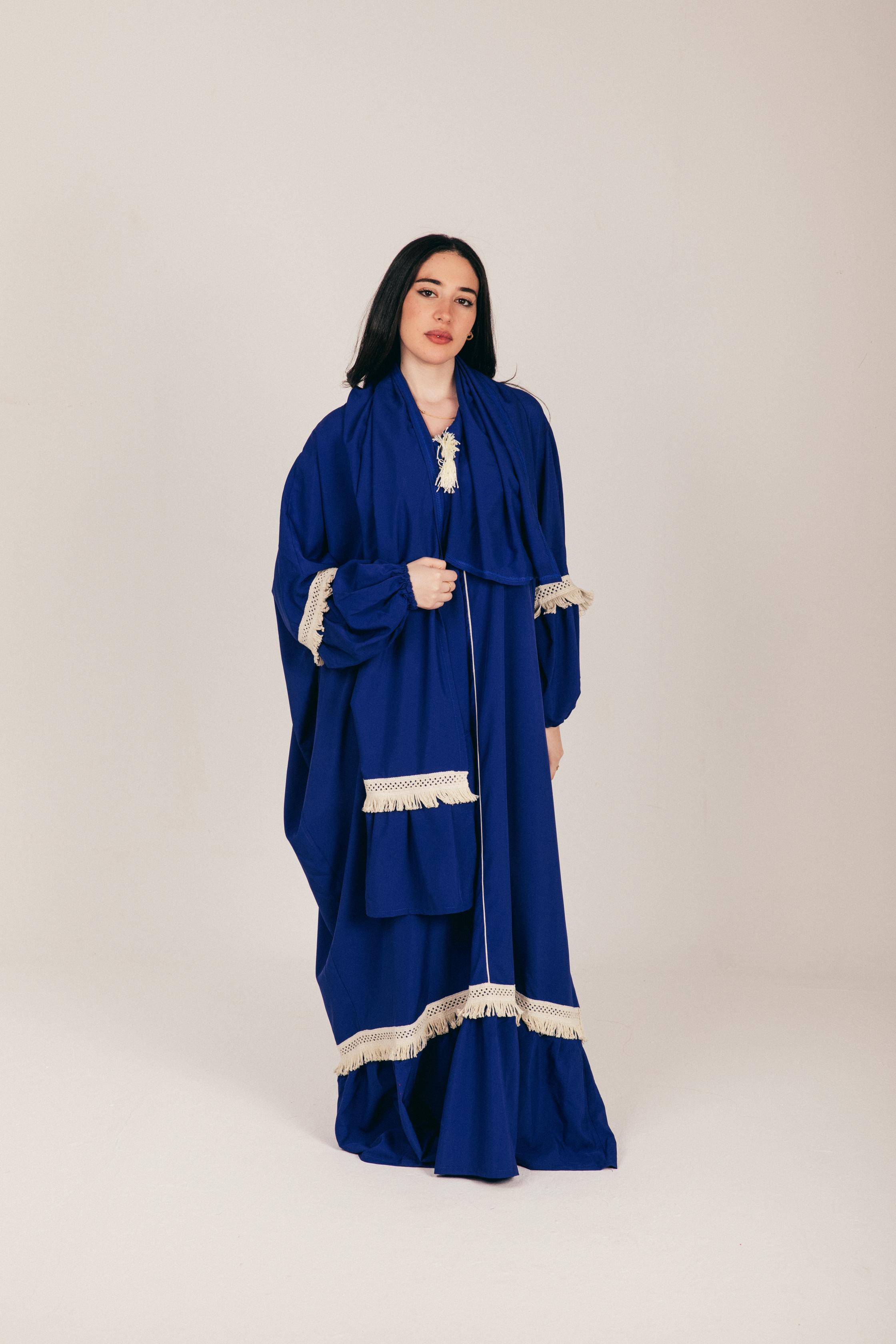 Royal Blue Soft Prayer Wear with Scarf