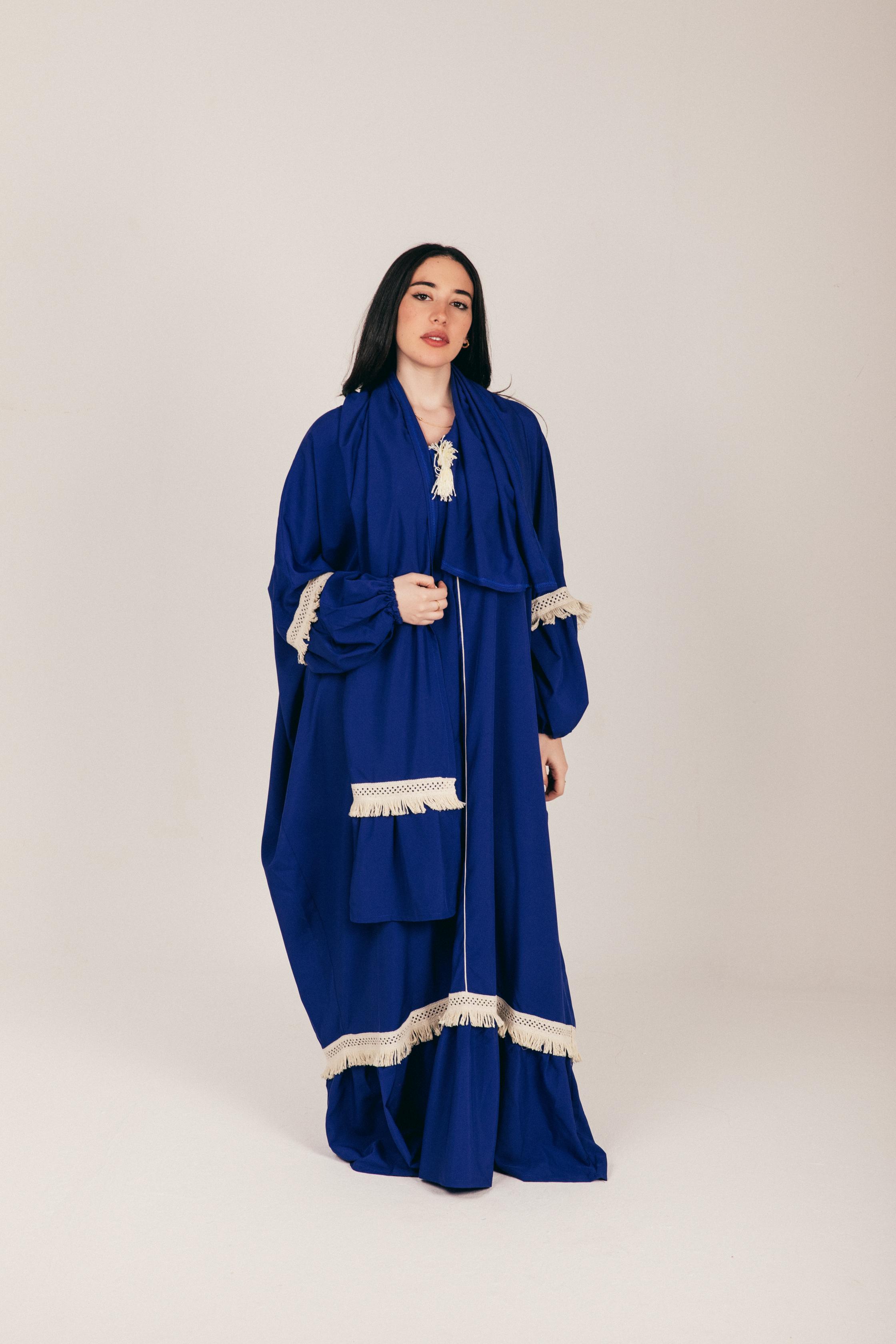 Royal Blue Soft Prayer Wear with Scarf