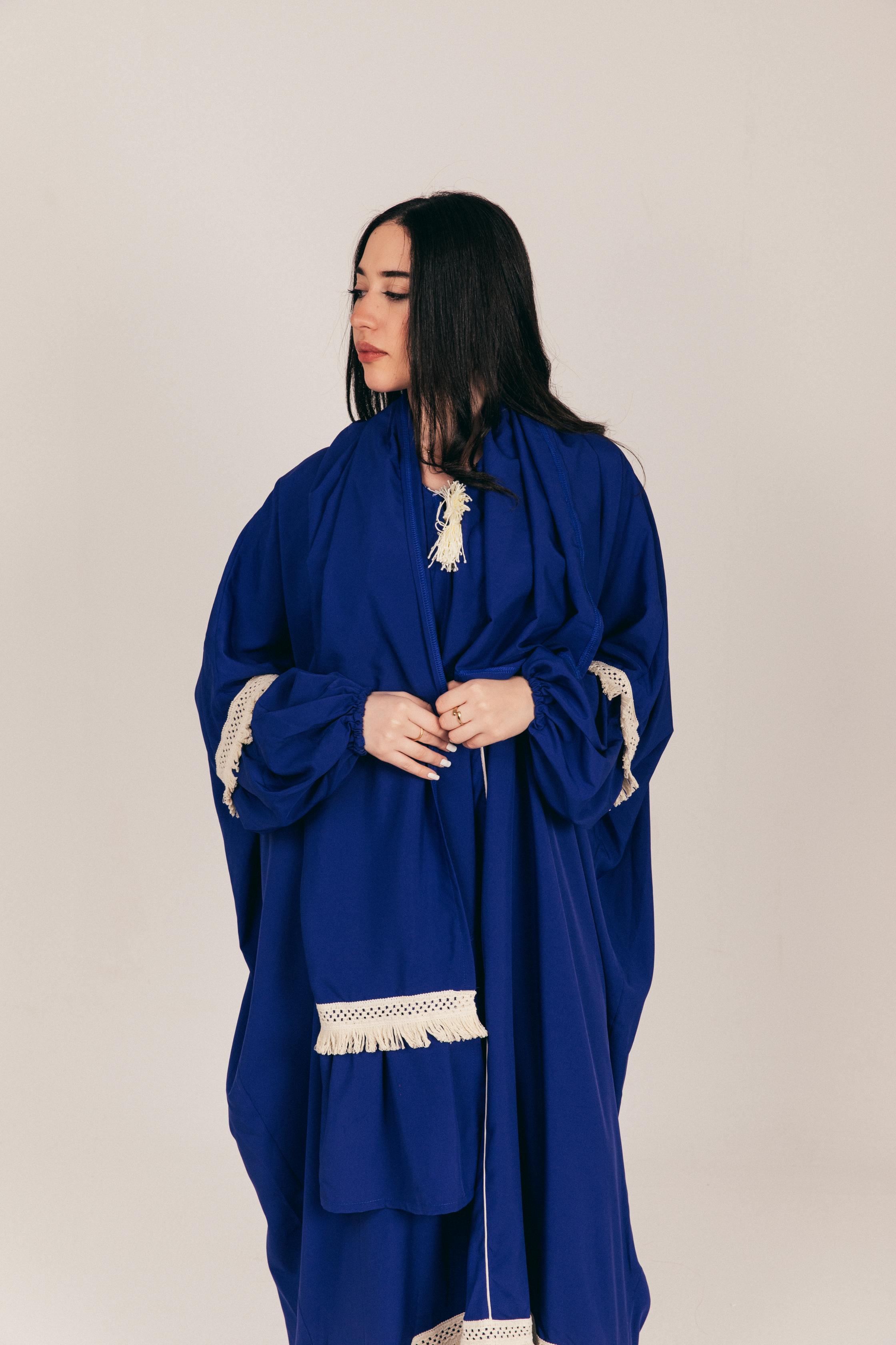 Royal Blue Soft Prayer Wear with Scarf