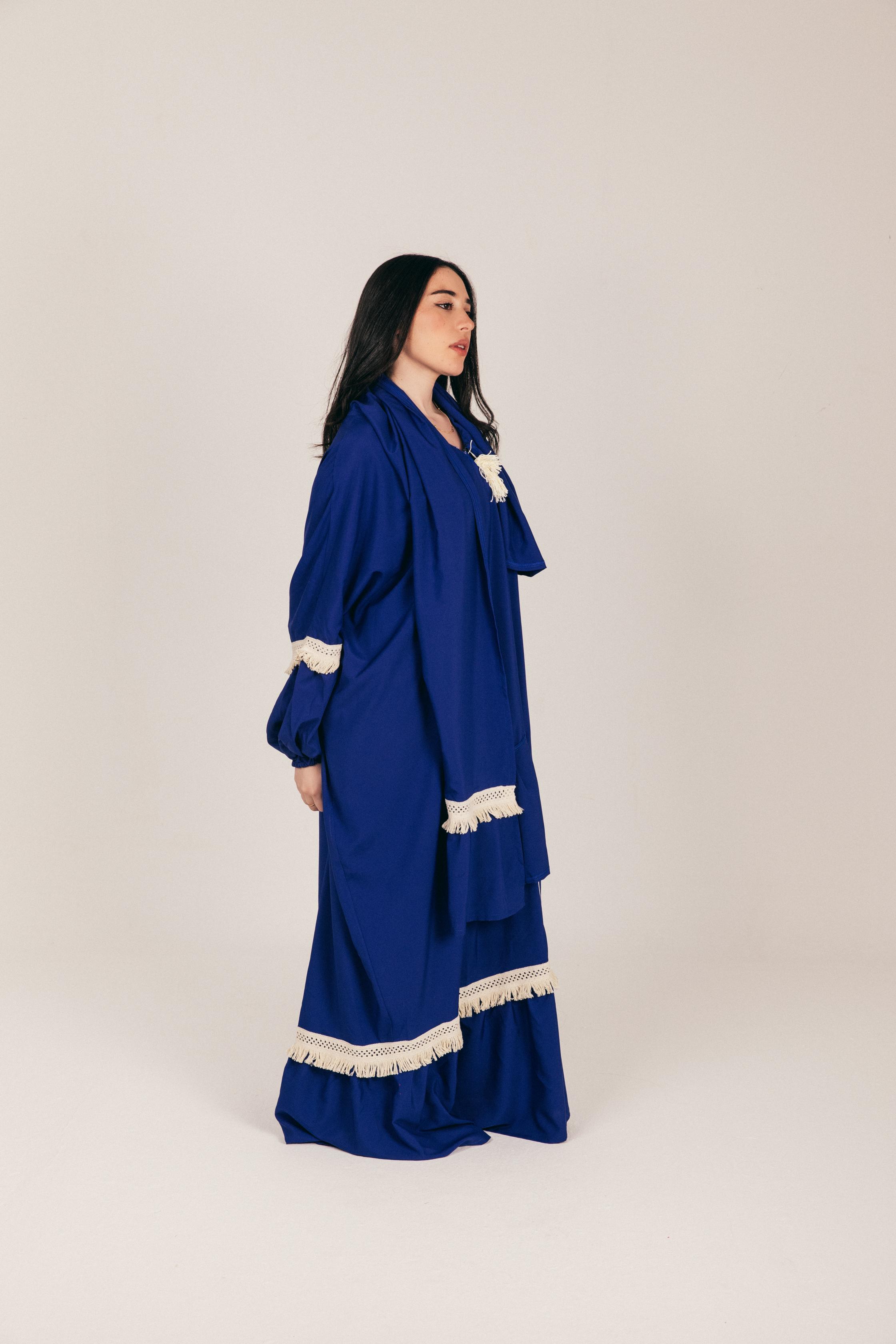 Royal Blue Soft Prayer Wear with Scarf