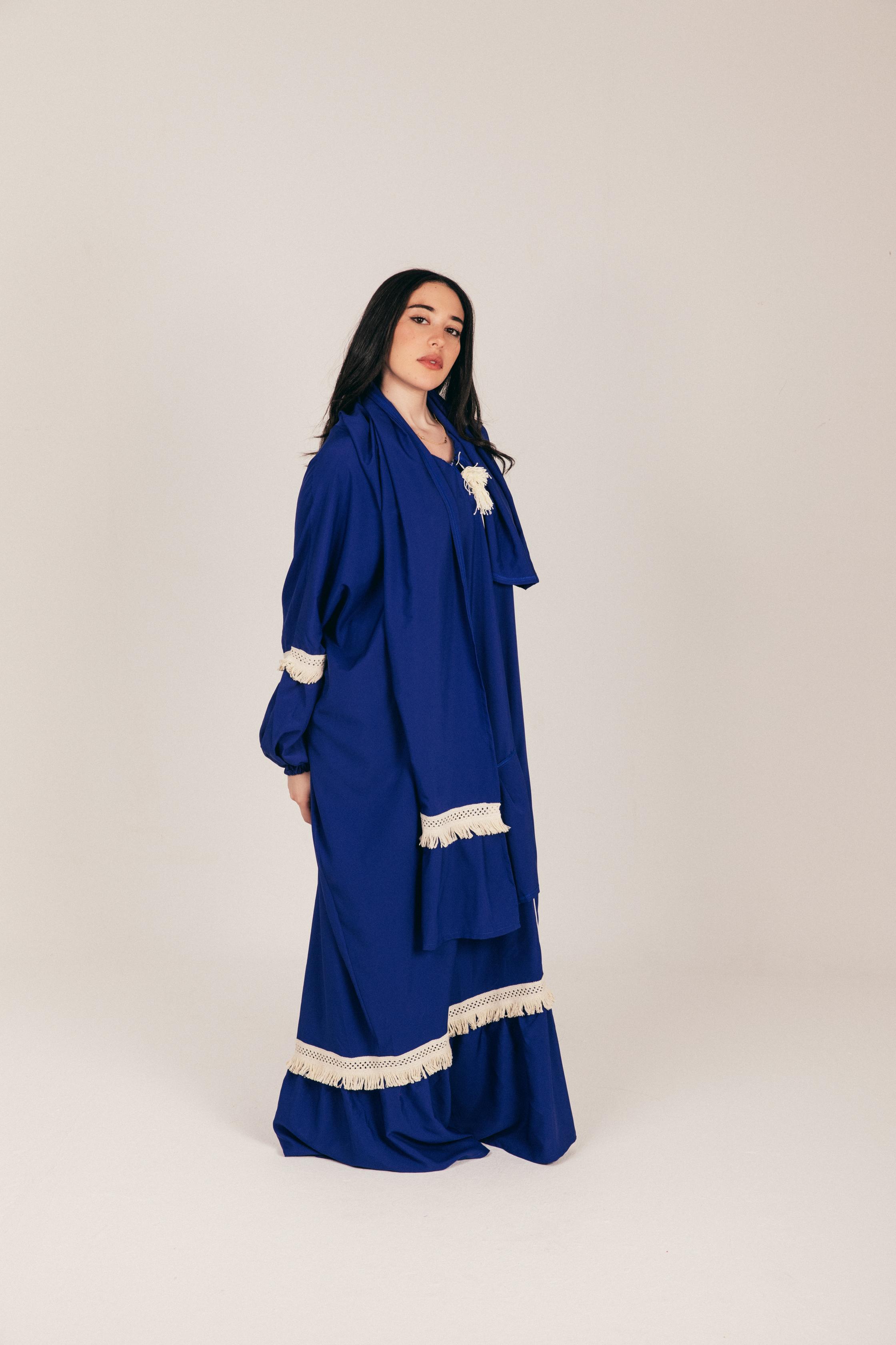 Royal Blue Soft Prayer Wear with Scarf