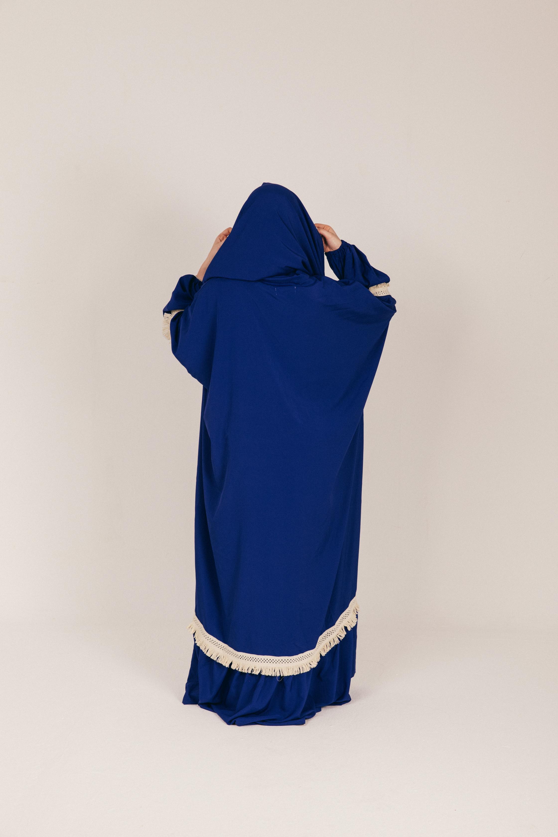 Royal Blue Soft Prayer Wear with Scarf