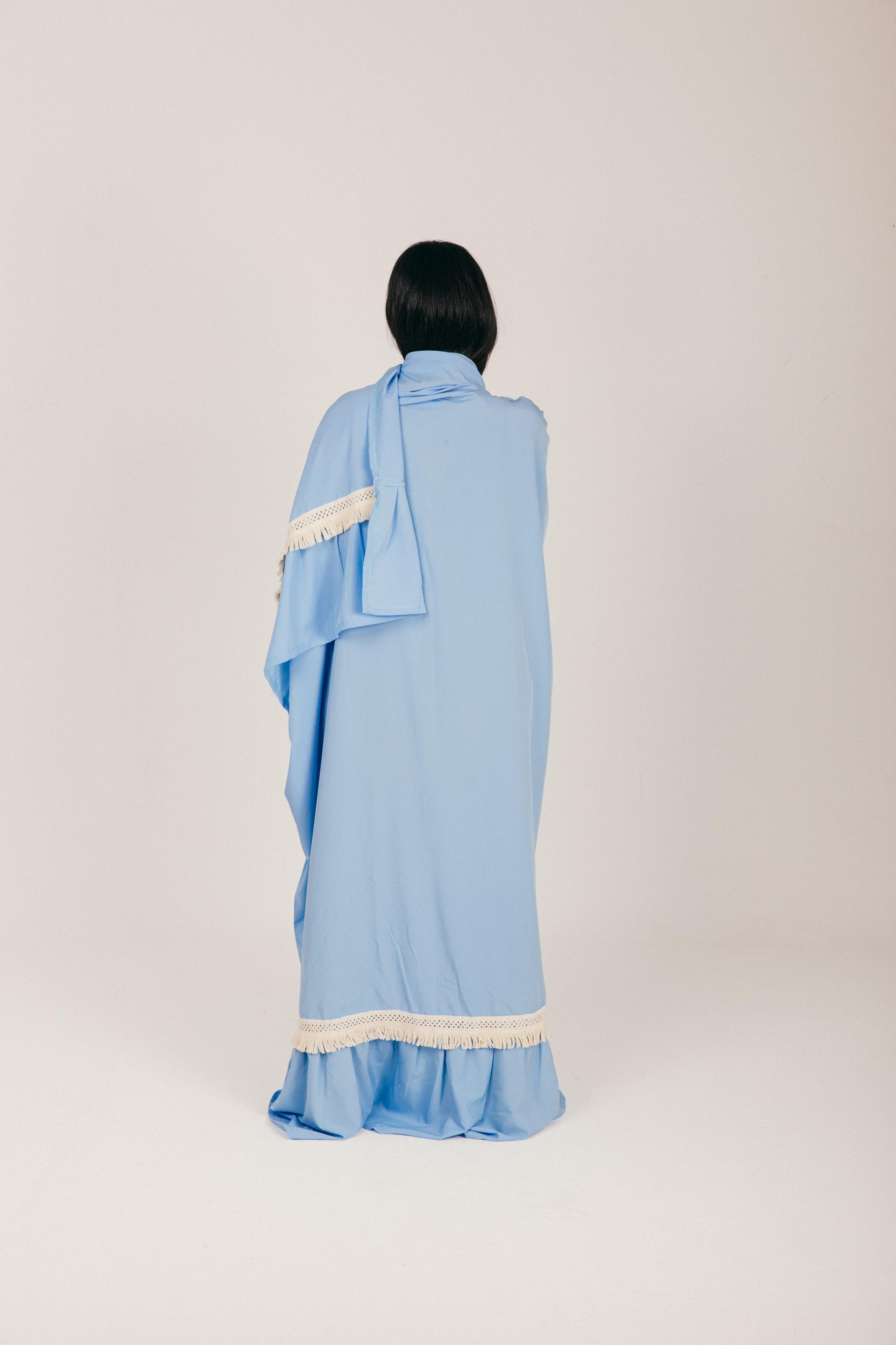 Baby Blue Soft Prayer Wear with Scarf