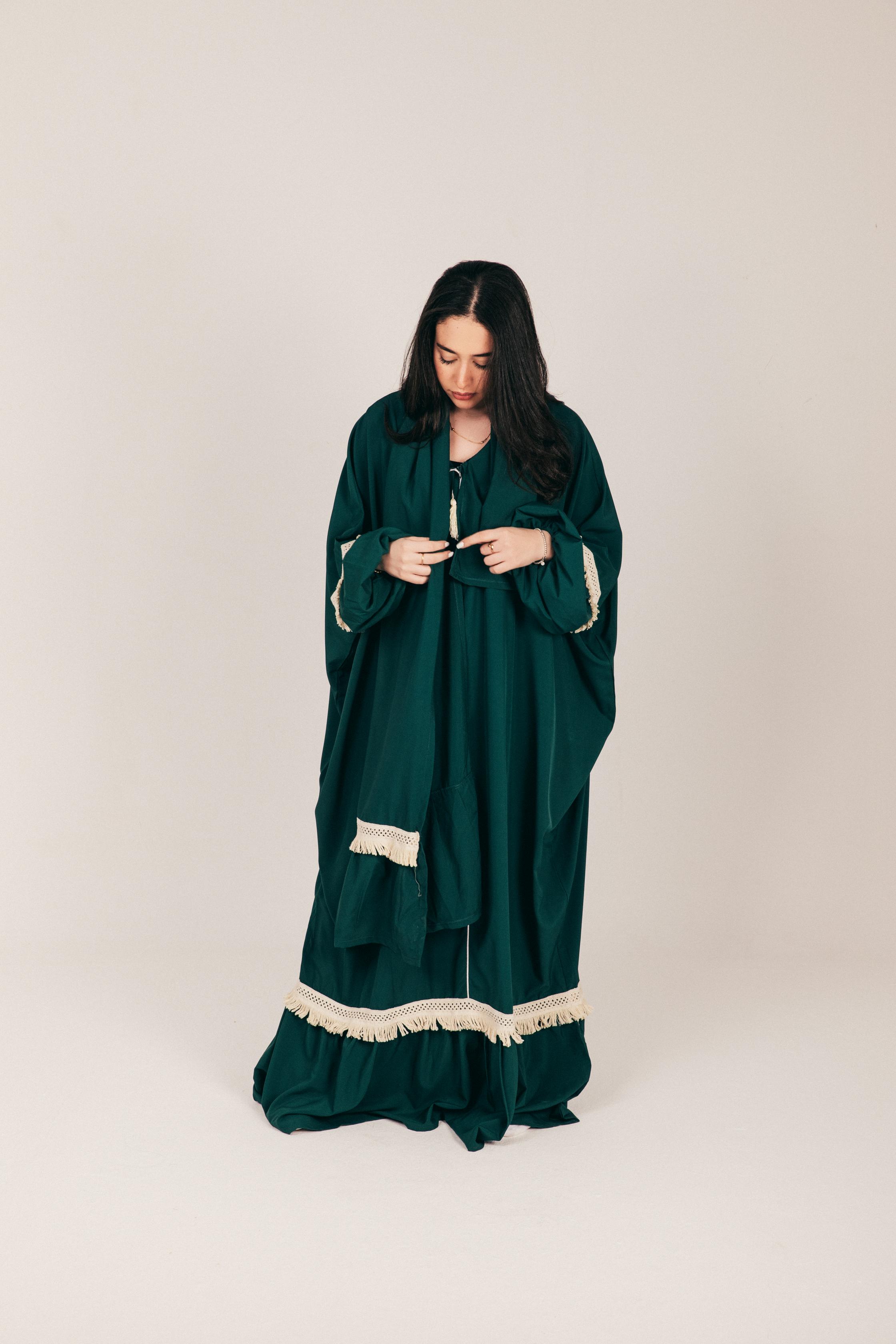 Green Soft Prayer Wear with Scarf