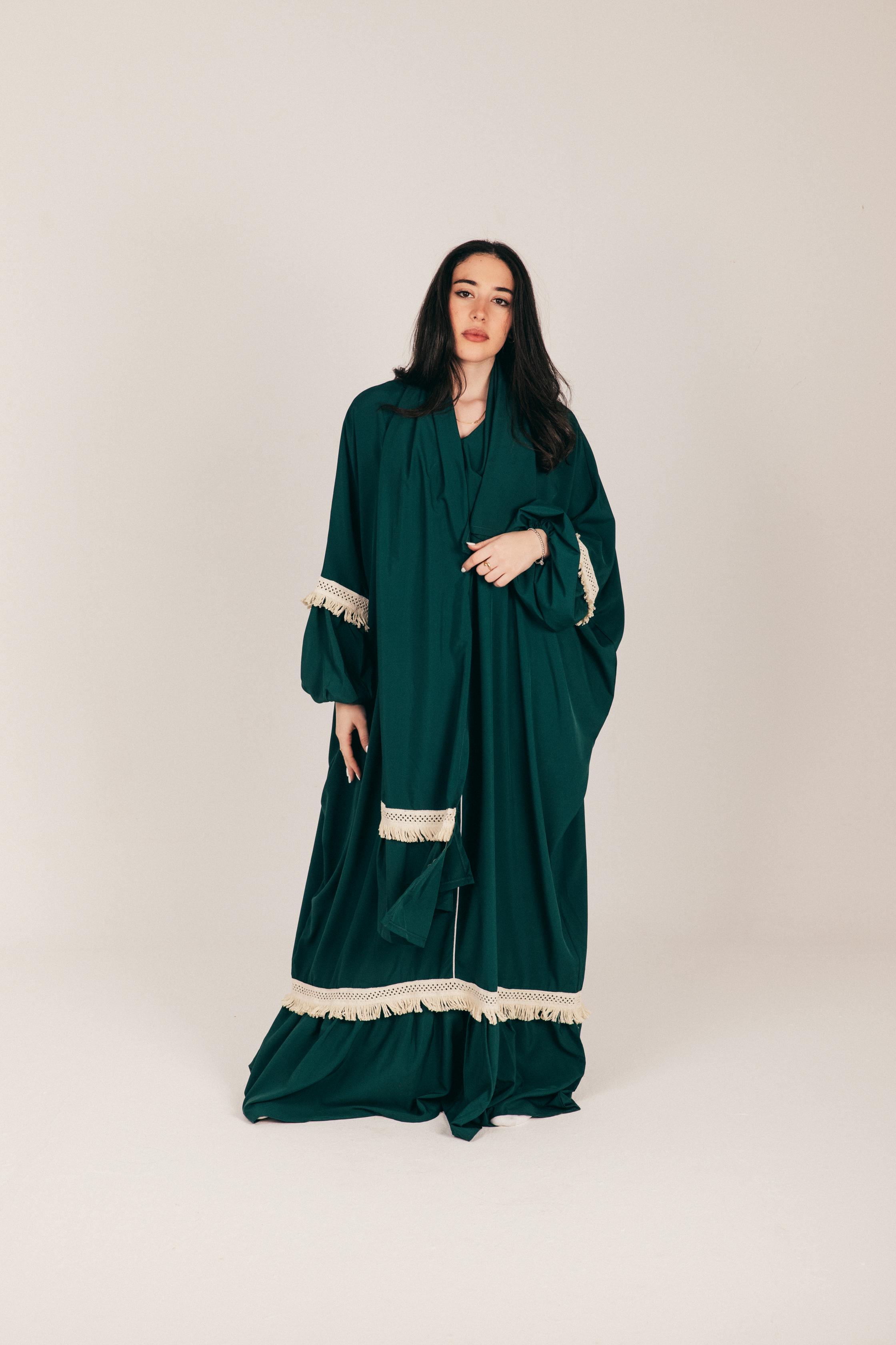 Green Soft Prayer Wear with Scarf