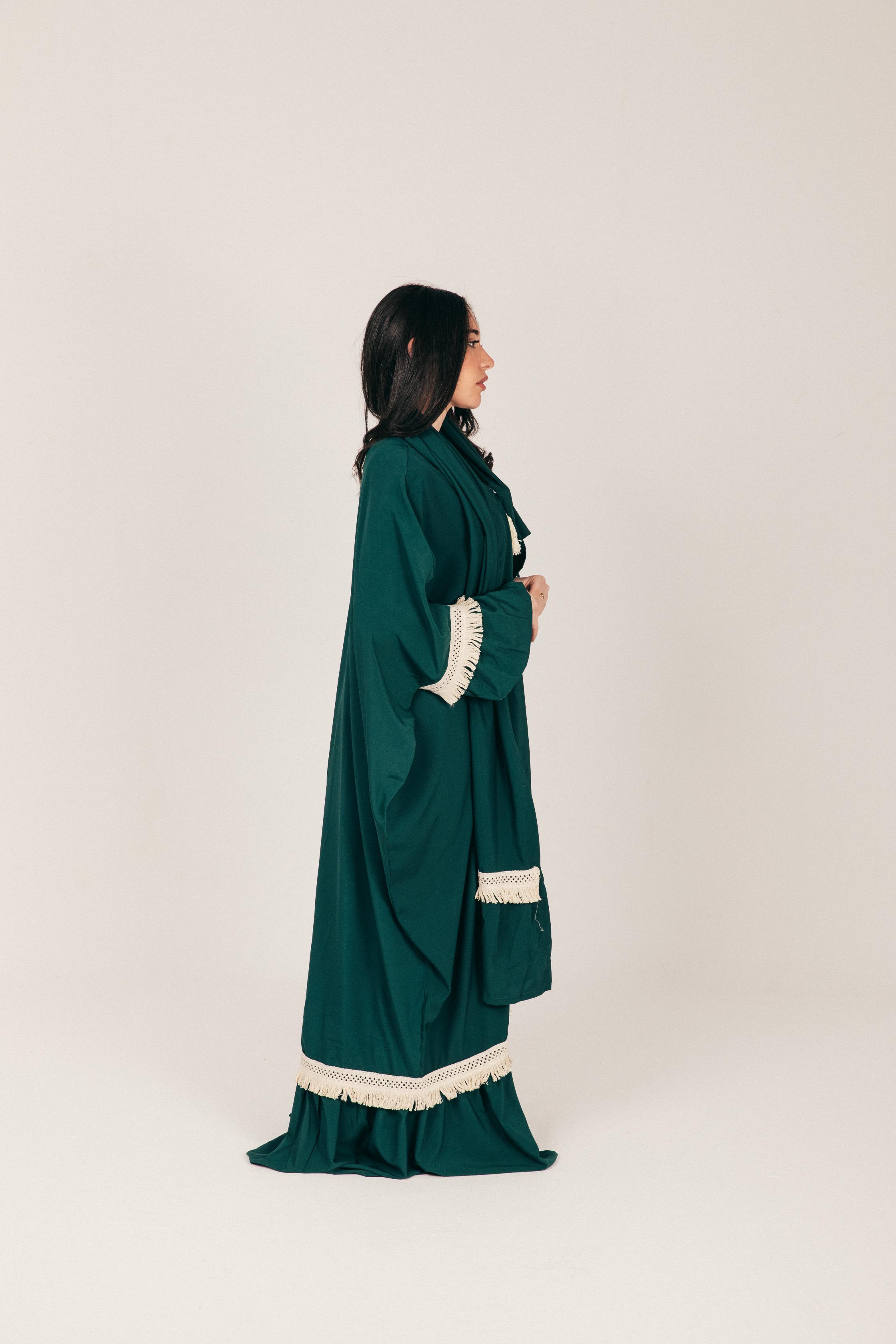 Green Soft Prayer Wear with Scarf