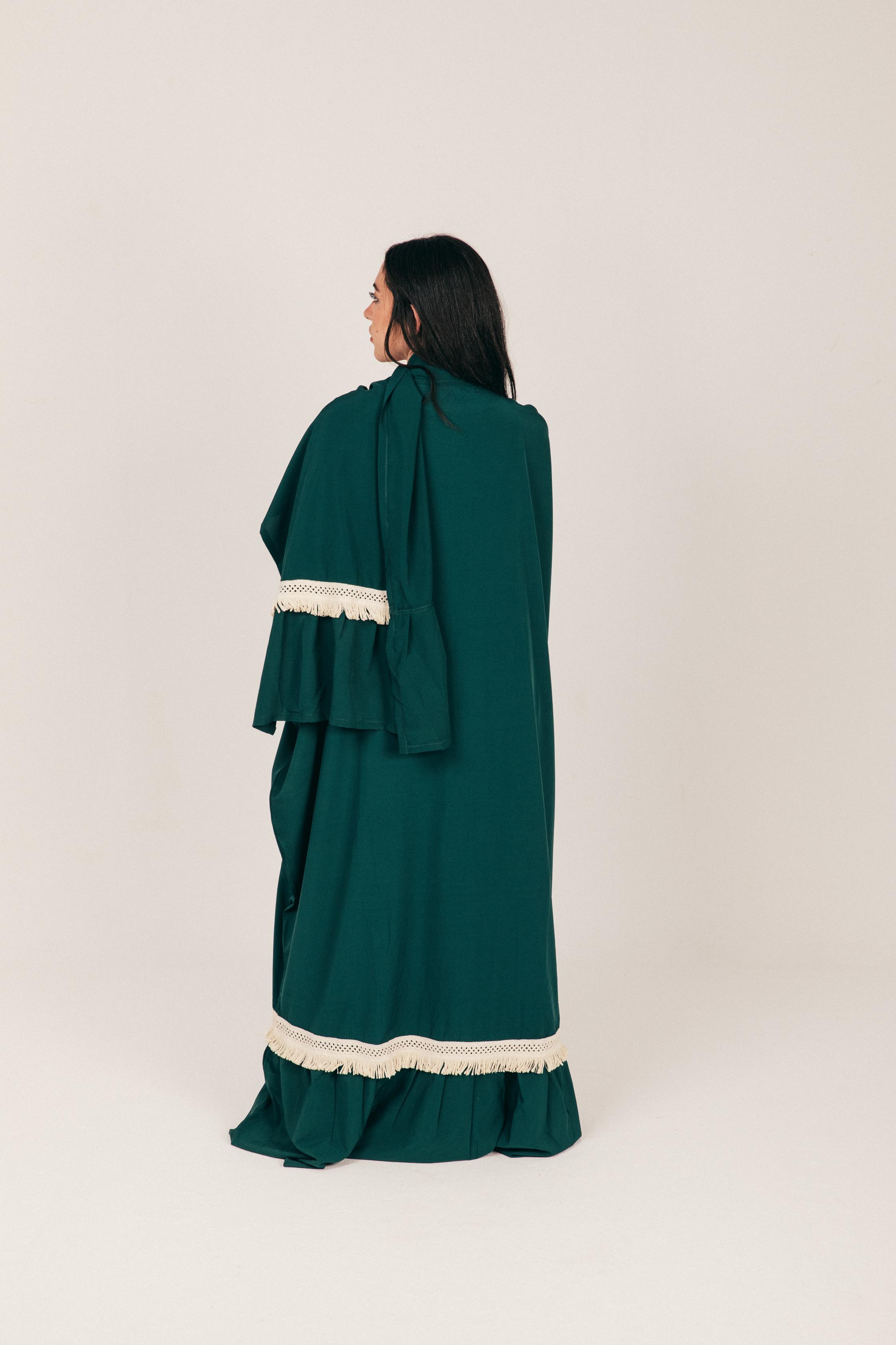 Green Soft Prayer Wear with Scarf