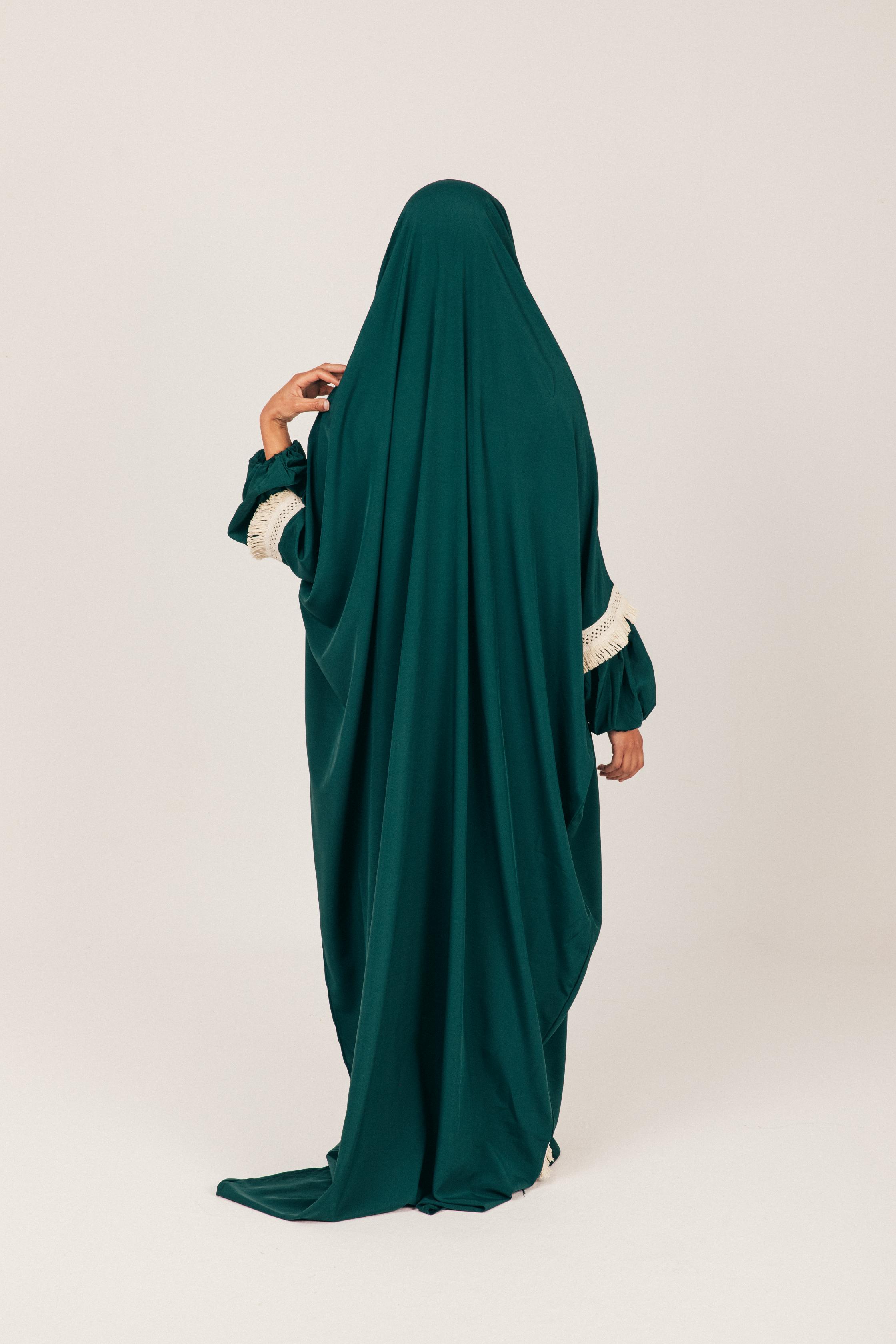 Green Soft Prayer Wear with Scarf