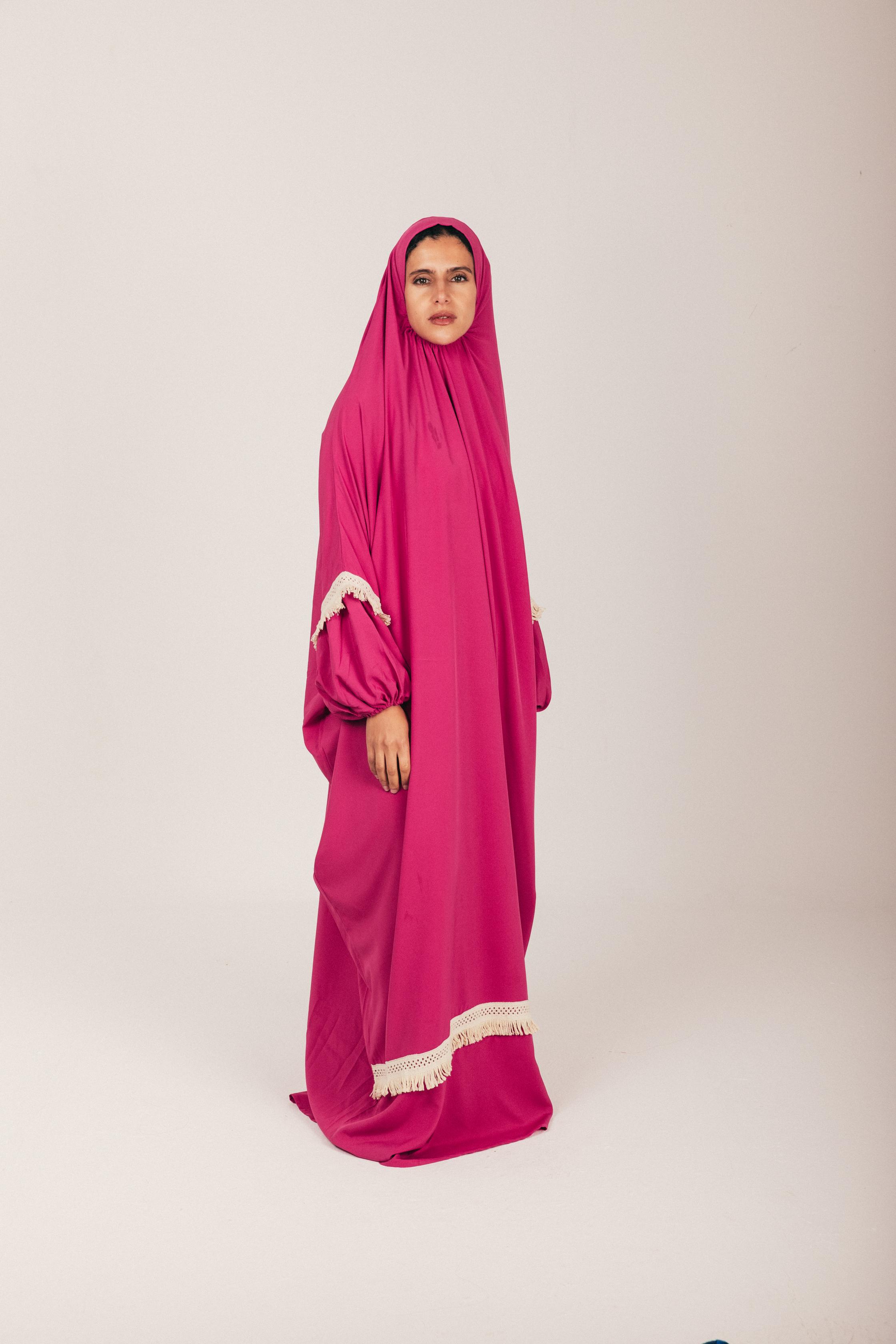 Fuchsia Soft Khimar