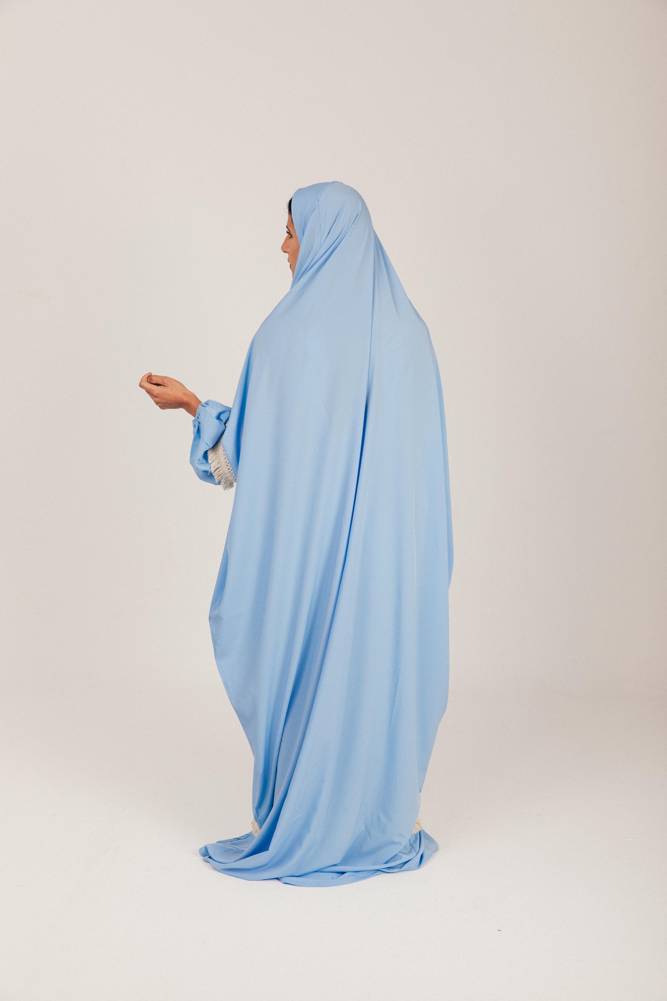 Baby Blue Soft Khimar