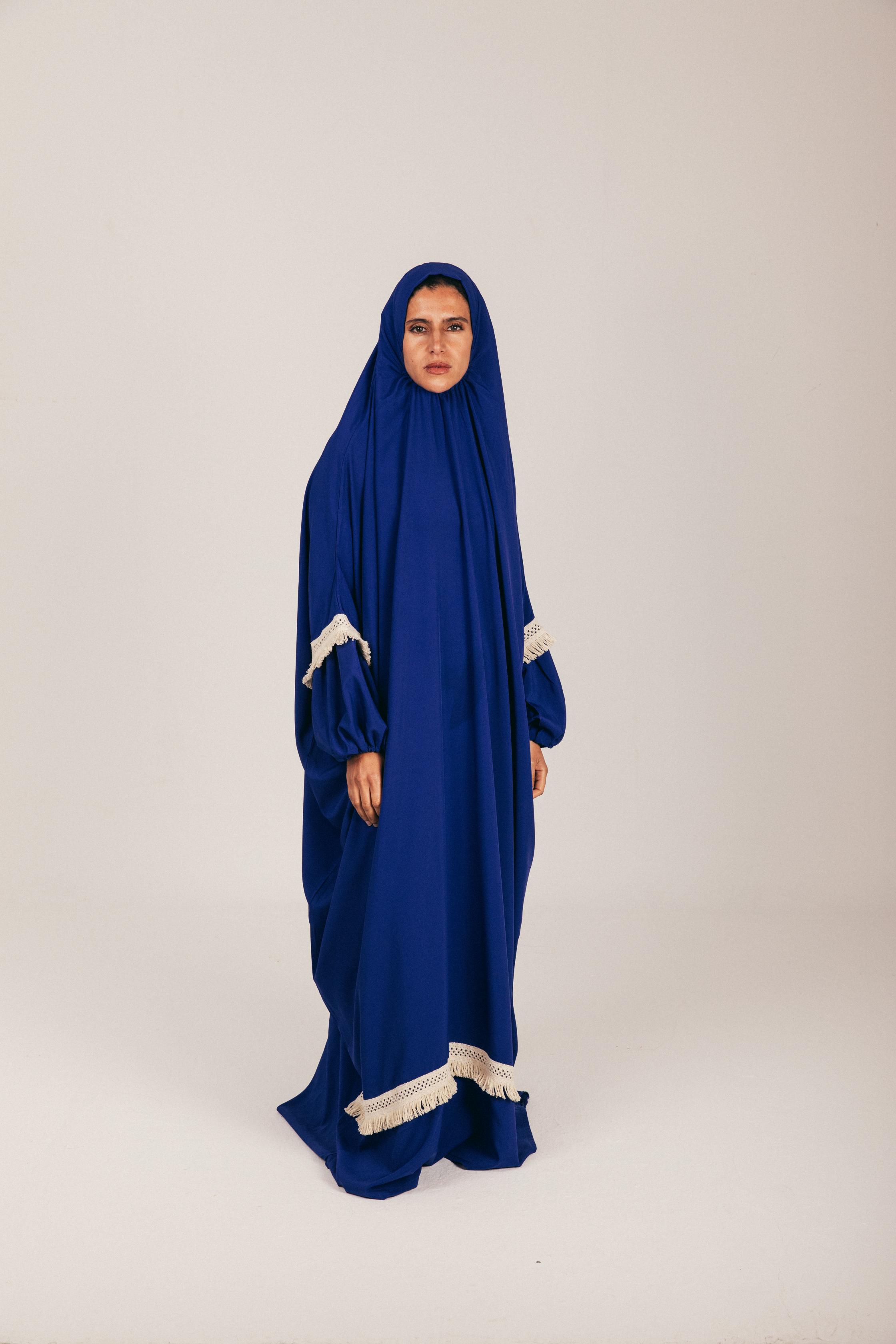 Royal Blue Soft Khimar