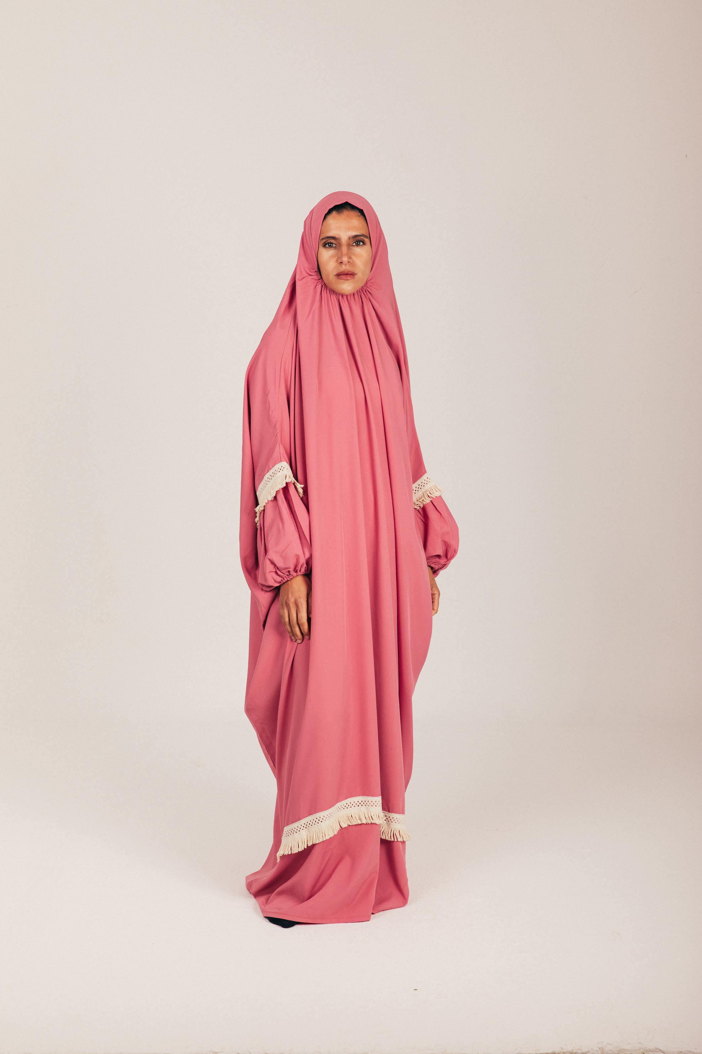 Pink Blush Soft Khimar