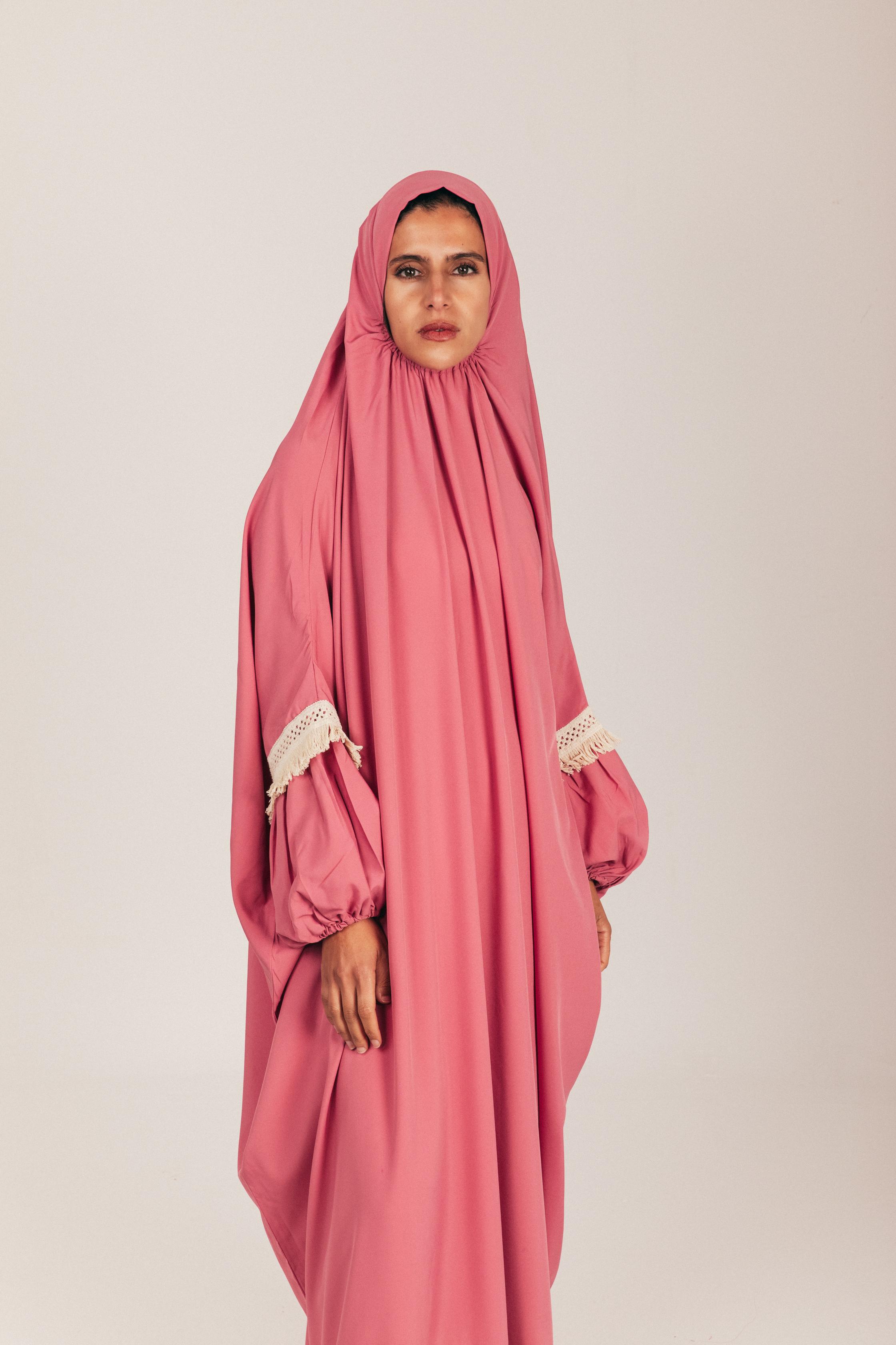 Pink Blush Soft Khimar