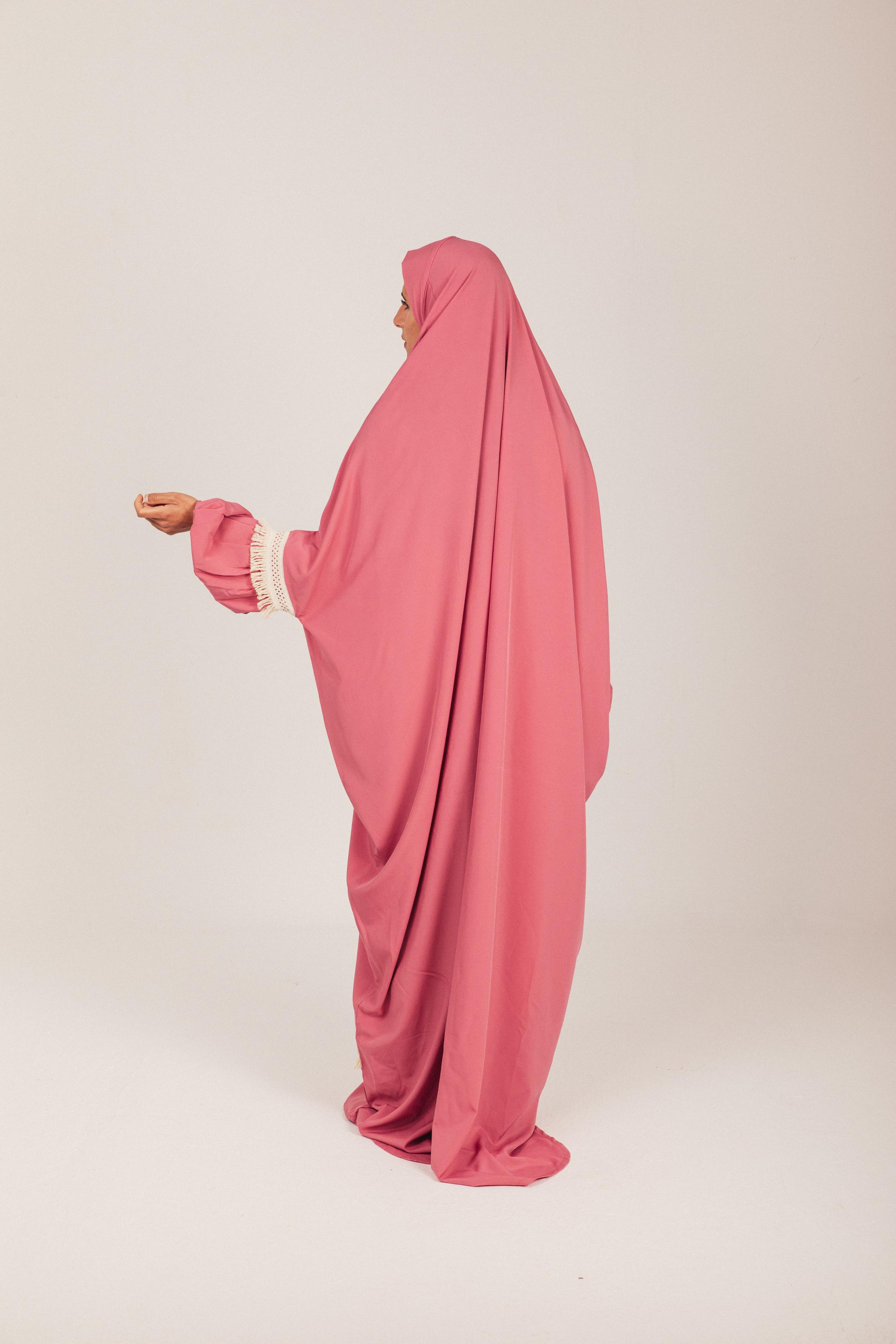 Pink Blush Soft Khimar